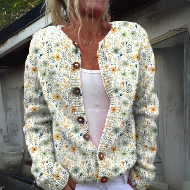 Talia™ | Strickjacke mit Blumendruck