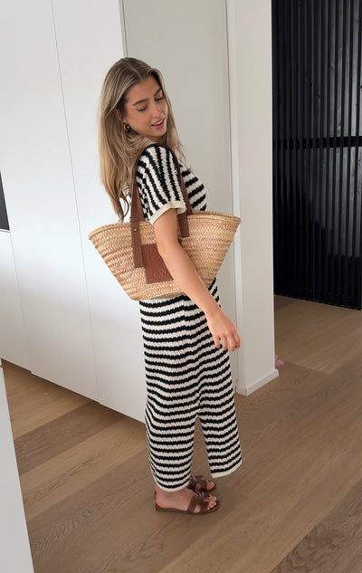 MAXI-STREIFENKLEID SCHWARZ