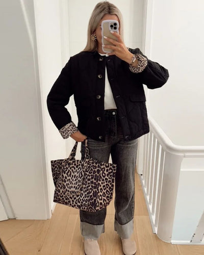 Eva - Jacke mit Leopardenfutter