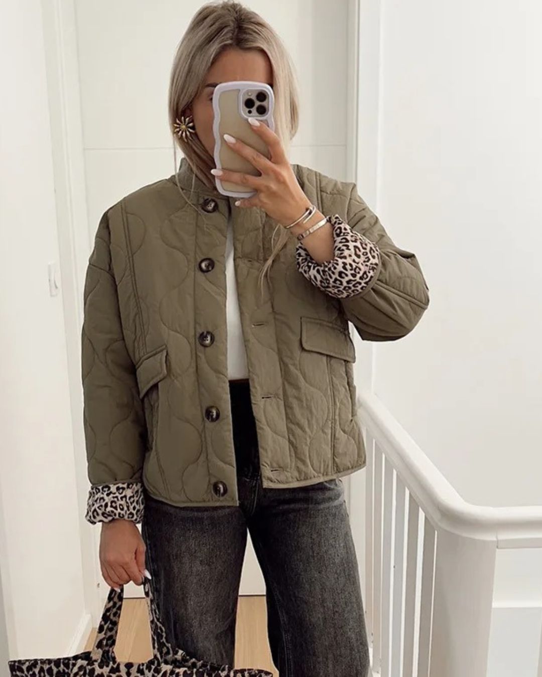 Eva - Jacke mit Leopardenfutter