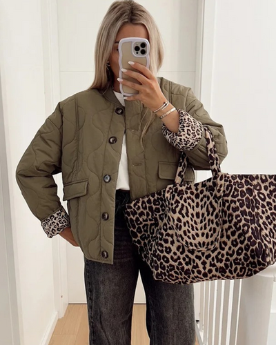 Eva - Jacke mit Leopardenfutter