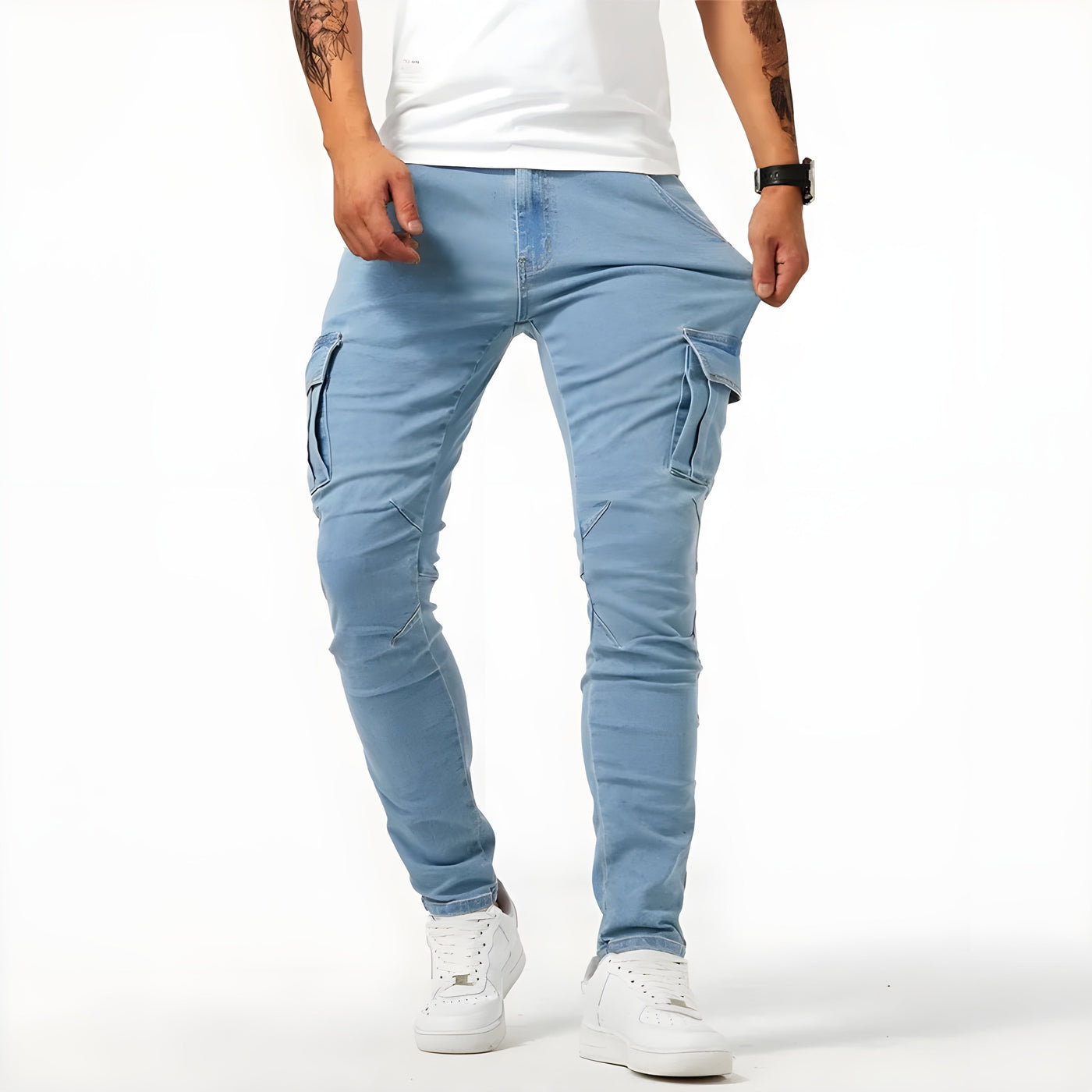 Samuel | Cargohose aus Stretch-Denim