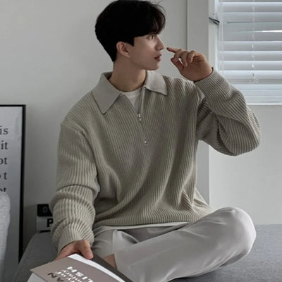DRAVEK | STRICKWAREN-KAPUZENPULLOVER MIT ZIP 