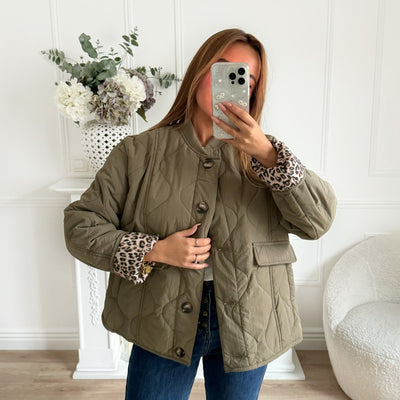 Eva - Jacke mit Leopardenfutter